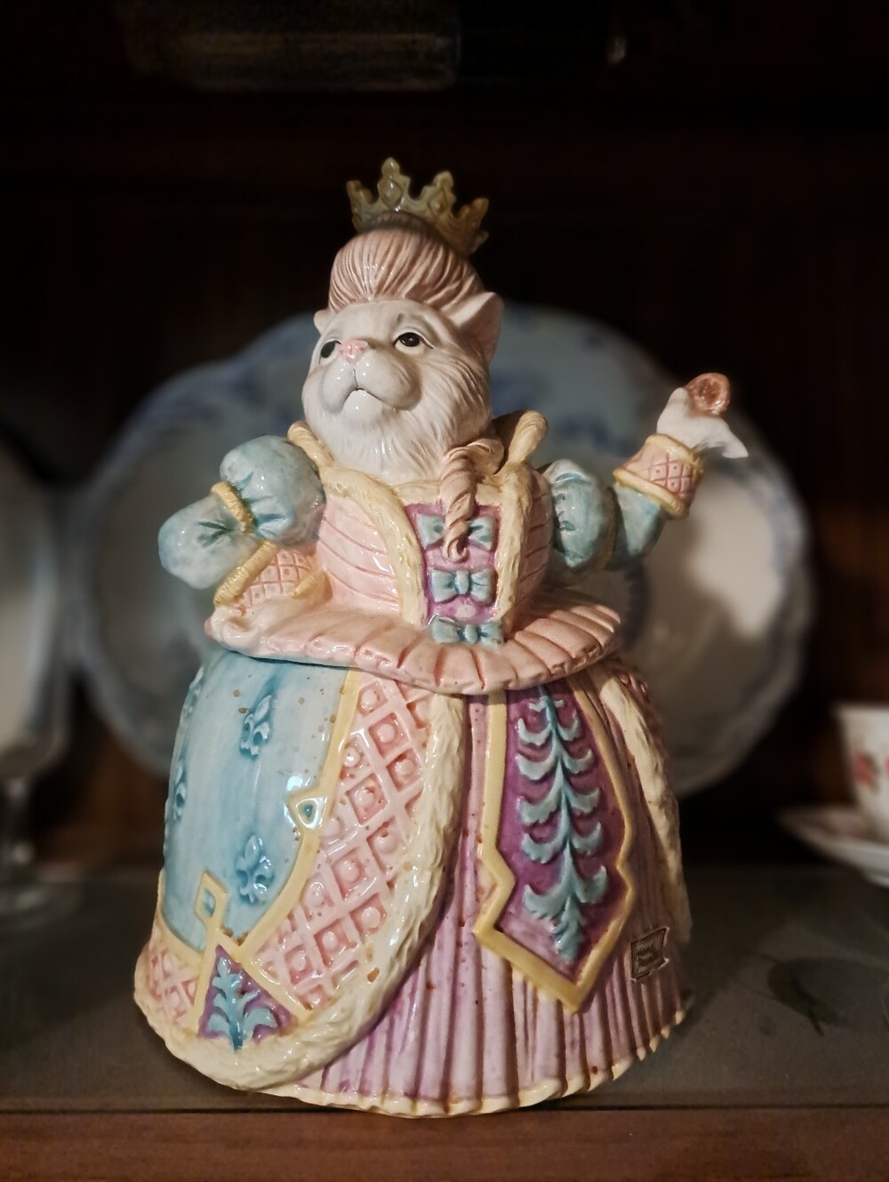 Fitz And Floyd Excellent Vintage 1990 Caterine The Great Cookie Jar Collectors
